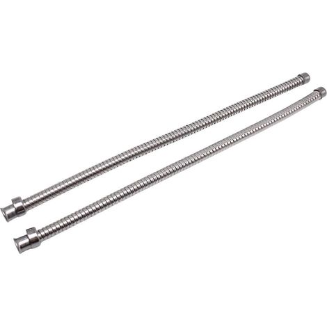 Lot de 2 gaines flexibles en acier inoxydable de 48 cm (19 pouces) pour voitures et camions Hot Rod, compatibles avec phares, antibrouillards et klaxons de Chevy, Ford et Dodge. (1/5)