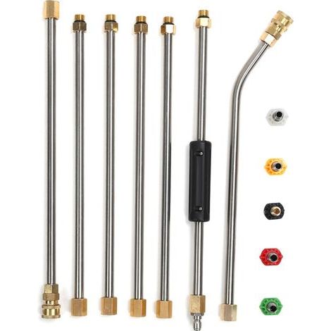 Kit di prolunga per idropulitrice con 5 ugelli per irrigazione di giardini, prati e terreni agricoli. (1/5)