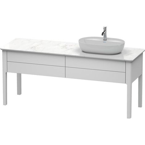 Meuble sous-vasque LUV 743x1388x570m avec éclairagecken blanc semi-brillant