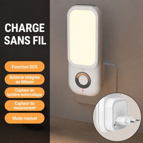 Veilleuse LED Détecteur de Mouvement TB-38S Rechargeable USB et Prise EU 5W 38sliwo 18 × 8 × 9 cm 230 g – Livraison gratuite