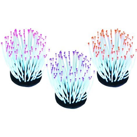 Set 3 pezzi Amtra Deko Fluo Reef Anemone colori assortiti