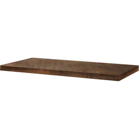 Mensolone bagno sospeso 80 cm NINFA per lavabo in legno Tabacco (1/2)