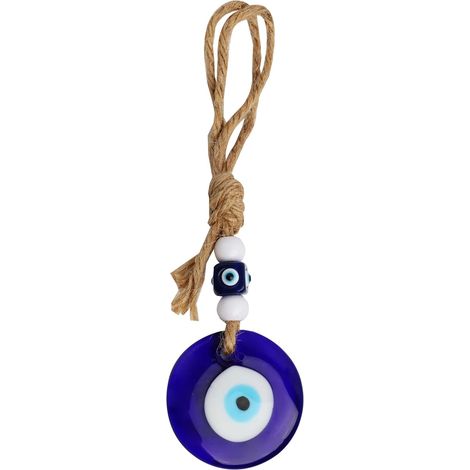 Occhio di Allah blu, 1 pezzo, 5 cm, ciondolo turco da appendere, ciondolo da parete, amuleto decorativo per la casa, ornamento per auto, buona fortuna e protezione, da appendere al muro (1/5)