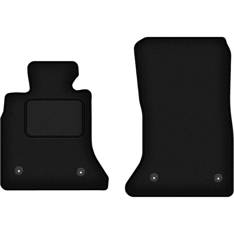 Alfombrillas delanteras negras para BMW 5 F10 sedán (VELCRO) (2010-2013) (1/5)