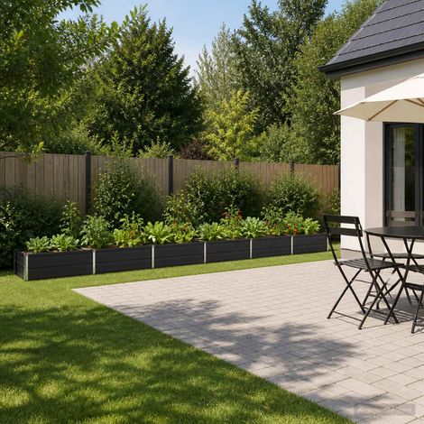 vidaXL Cama de Jardín Elevada Gris antracita 480 x 40 x 24 cm (1/5)