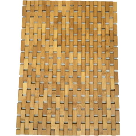 Caillebotis Bathroom Accessory Tapis de Bain de Luxe Enroulable en Bambou, 60 x 41 x 1 cm (1/4)