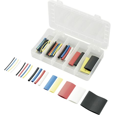TRU COMPONENTS 1566617 Schrumpfschlauchsortiment Schrumpfrate:2:1 119 Teile