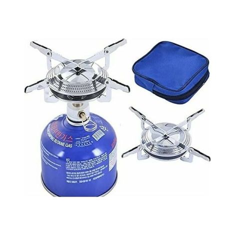 Portable camping gas stove, gas stove for camping or festivals, manual ignition (1/5)
