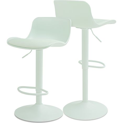 Amsterdam - Lot de 2 tabourets réglables - vert sauge (1/5)