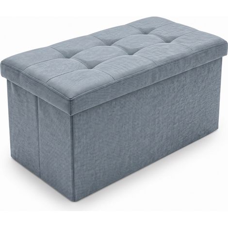 Rechteckiger Hocker mit Stauraum, klappbar, 76 x 38 x 38 cm (1/5)