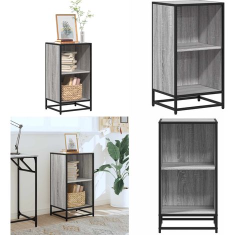vidaXL Bücherregal Grau Sonoma 40x35x76 cm Holzwerkstoff (1/5)