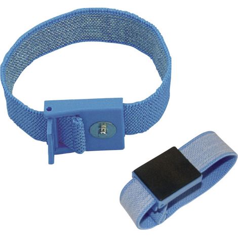 BJZ C-198 1261 ESD-Handgelenkband Hellblau  Druckknopf 4 mm