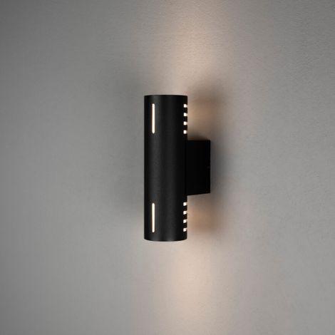 Applique murale design Cuneo noir avec verre blanc - 7365-752