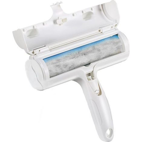 Brosse pour nettoyer les poils des chiens. chats ou animaux domestiques. 19x19x7 cm. blanche (1/5)