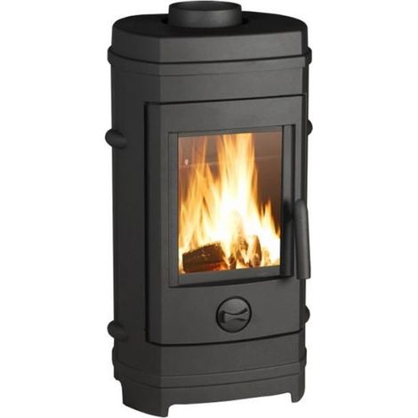 Invicta – Poêle à bois 7 kW – Longueur bûche 33 cm – Rendement 78% – Évacuation par le dessus – 100% fonte – Fabriqué en France
