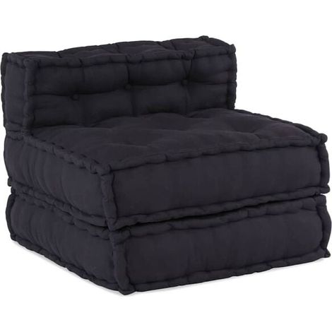 Canapé modulable gris anthracite, 70x70x54 cm, revêtement en tissu (1/5)