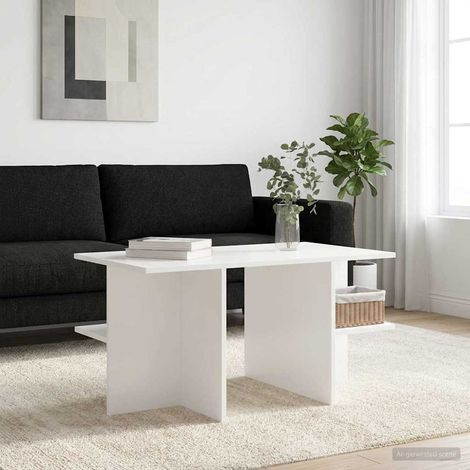 vidaXL  Coffee Table  White 87 x 50 x 45 cm Engineered Wood