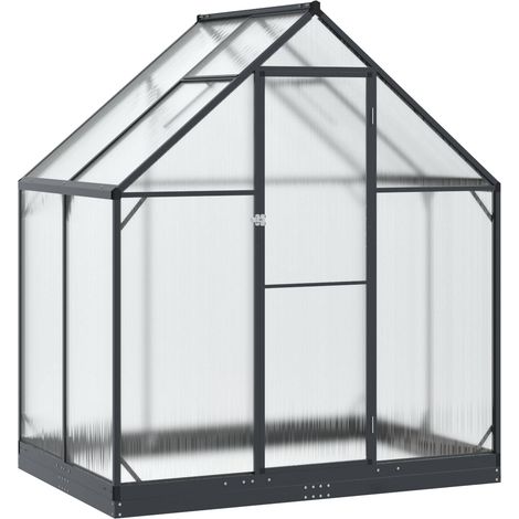 vidaXL  Garden Greenhouse  with Door Anthracite 183.5 x 123 x 207 cm