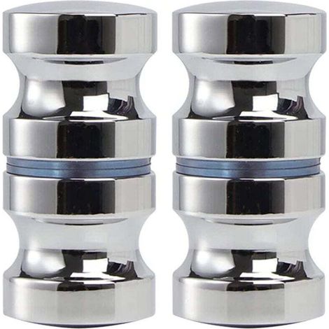 Ulisem Lot de 2 Boutons de Porte de Douche en Verre - Poignées de Porte en Acier Inoxydable pour Maison, Bureau, Hôtel