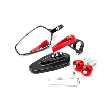 Specchietto Retrovisore per Motocicletta, Universale per Cruiser, Chopper, Bobber e Moto Classiche, Rotazione 360°, Supporto Solido e Finitura Cromata. (1/4)