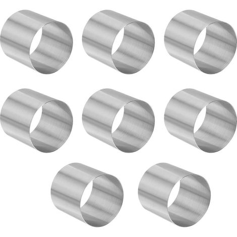 moules ronds miniatures pour mini-gâteaux, mousses, biscuits et desserts - Outils de pâtisserie DIY-5.00X5.00X5.00CM-Silver (1/4)