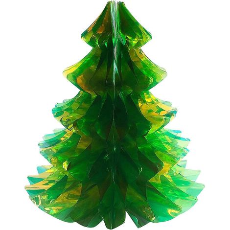 Décorations de Noël en plastique pliables pour sapin de Noël - Fournitures de fête-15X13X13CM-Green