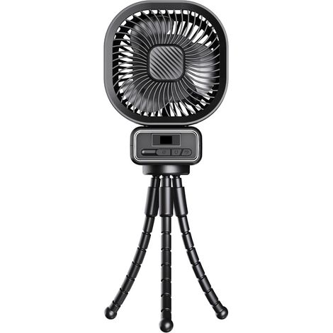 JSSEVN - Multifunktionaler automatischer Vibrationsventilator für Kinderwagen, Büro, Camping, 5000 mAh, Typ-C-Ladeanschluss (B, 13 x 8 x 36 cm) (1/5)