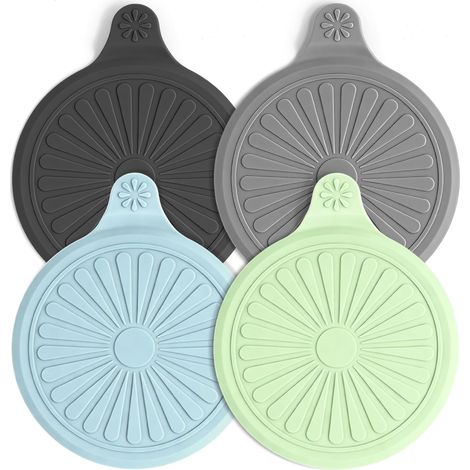 Bouchon Baignoire Universel 4 Pièces, Silicone Bonde Douche Anti Odeur, Bouche Evier pour éviers, Lavabo Salle de Bain, Buanderie et Cuisine (1/5)