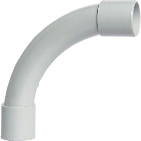 Iboco – Coude 90 degrés grand rayon diamètre 32 mm – Raccord pour tube IRL – Couleur gris – Lot de 1