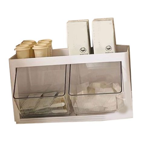 Boîte de rangement murale pour sachets de thé, porte-capsules de café multifonctionnel, blanc, pour bureau, garde-manger et collations (1/5)
