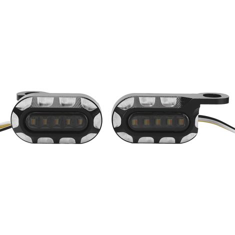 Clignotant moto Feu de position Jaune Ampoule étanche Universel 12V Noir + Blanc + Fumé (1/5)