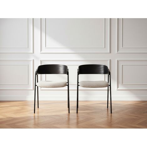 BOBOCHIC - Lot de 2 chaises SOREN tissu texturé (1/5)