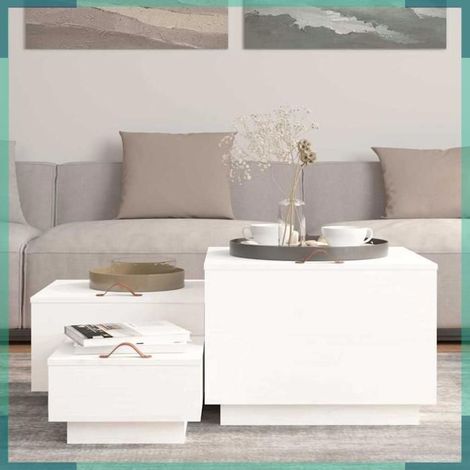 Boîtes de rangement (3 pièces) - 818246 - Blanc - Bois de pin massif - 3 tailles (grand/moyen/petit) (1/5)