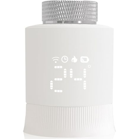 Tête Thermostatique Radiateur Zigbee Intelligente, Vanne Thermostatique Connectée Programmable, Thermostat Connecté Radiateur Electrique Alexa, Google Assistant, Smart Life/Tuya App Compatible (1/5)