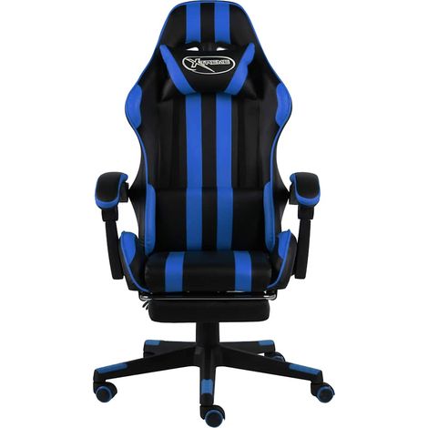 Maison Exclusive - Gaming-Stuhl mit Fußstütze Schwarz und Blau Ku (1/5)
