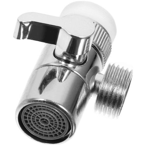 Tuyau de lave-vaisselle portable, séparateur de douche, inverseur de douche, inverseur d'évier à 3 voies, séparateur de tuyau, adaptateur de robinet argenté (1/3)