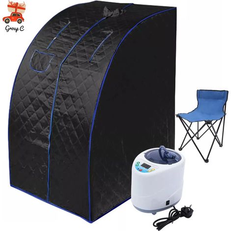 Portable Steam Sauna Tent Spa Slimming Full Body Detox Therapy Loss Weight 1000W (1/5)