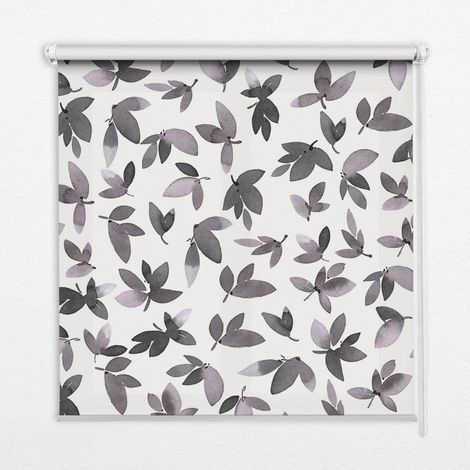 Store Enrouleur Intérieur pour Fenêtre - Store Tamisant - Store Enrouleur qui Laisse Passer la Lumière - Store Brise-Vue - Store - Store pour Intérieur - (100 cm x 140 cm) - Feuilles rose foncé (1/5)
