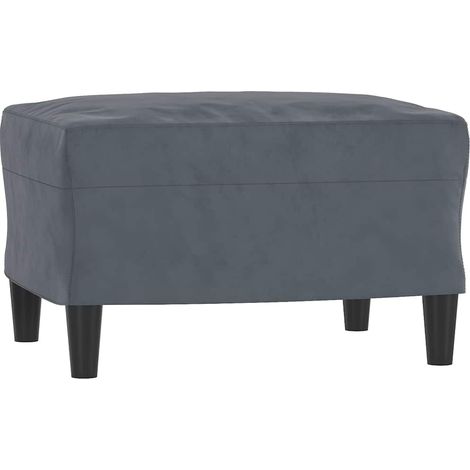 vidaXL Reposapiés de terciopelo gris oscuro 60x50x41 cm (1/2)