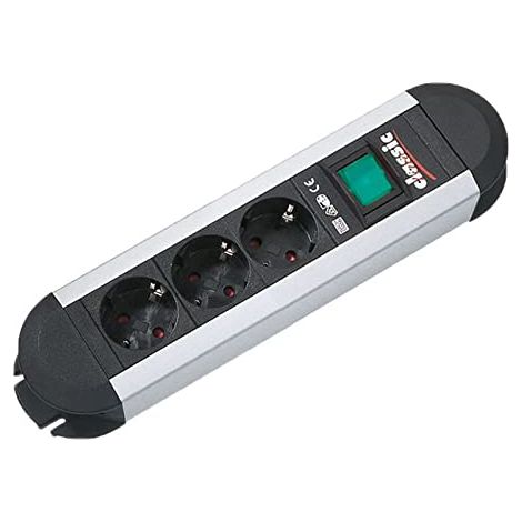 Bachmann Primo Classic Alu multipresa 3 uscite nero grigio (1/2)