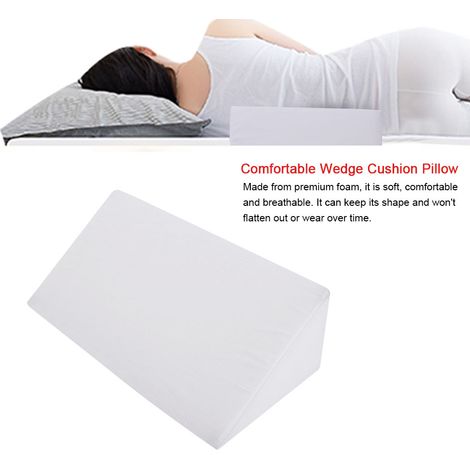 Coussin de soutien confortable en mousse pour surélever les jambes et soulager le dos et les lombaires (blanc) (1/5)