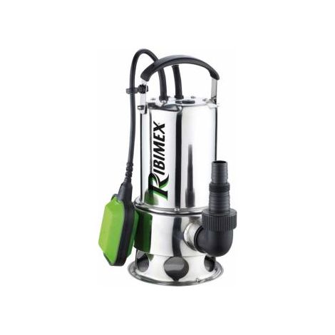 Ribimex – Pompe vide-cave eaux chargées 1100W – Débit max 16 500 L/h – Hauteur refoulement 7 m – Interrupteur flotteur – PRPVC1101CI (1/6)