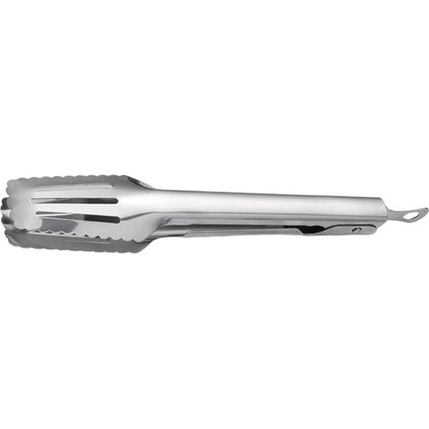 Pince de service en acier inoxydable de 25,5 cm, épaisse et antidérapante, idéale pour les buffets et les barbecues. (1/5)