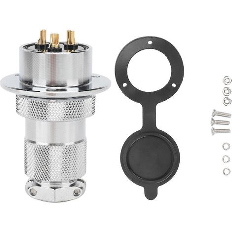 Connecteur de prise et de fiche aviation 30 mm pour adaptateurs secteur, compatible avec les équipements mécaniques à 3 broches. (1/5)