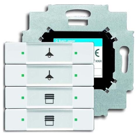 BUSCH-JAEGER 6127/01-84 KNX MODULE CAPTEUR  TOUCHES QUADRUPLE AVEC COUPLEUR DE BUS , DAVOS/BLANC STUDIO, SOLO CARAT
