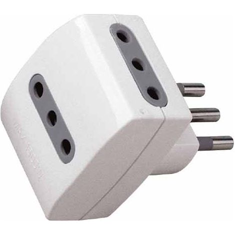 V-TAC Adattatore multiplo triplo 3 prese 2P+T 10A standard italiano - sku 8721 (1/4)
