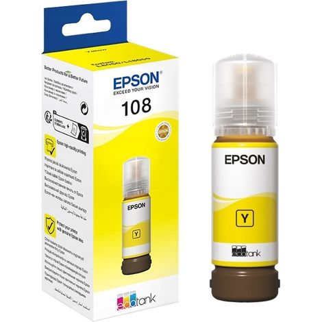 Inchiostro giallo Epson EcoTank 108 da 70 ml (8715946712369)