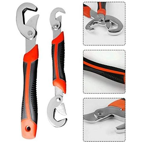 Clé réglable (lot de 2), clé réglable multifonctionnelle, pince à écrou, outil universel, kit de clés, clé à pipe, outils ménagers (1/5)