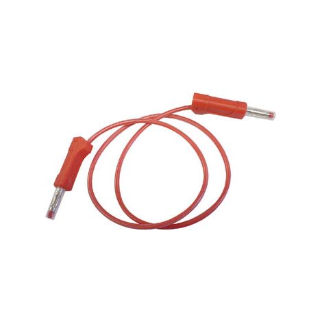 Kabel mit Bananenstecker / Farbe rot 50cm