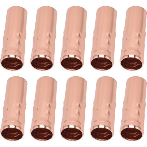 10 Pièces Bougie Goutte à Goutte Manchons Lustre Luminaire Douille Bougie Douille Couvre Pièces D'éclairage Fer Lampe Tube pour Lustre Applique Murale Suspension Rose Gold (1/5)